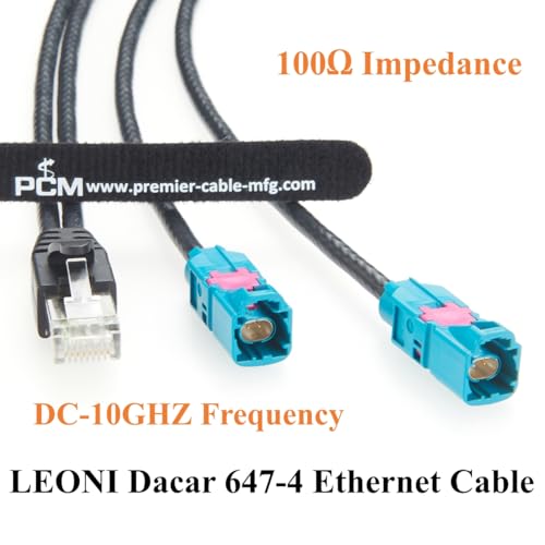 Cable Ethernet Automotriz Rosenberger H-MTD a RJ45 Cat6A 1 m miniatura 5