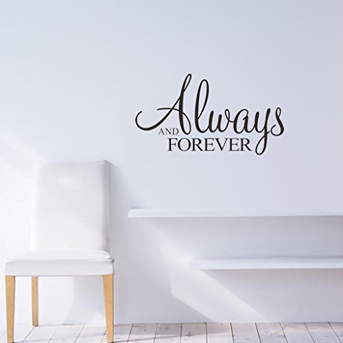 "Always And Forever" Bedroom Quote Decors Wall Saying Decals Quote For Home Wall Stickers Nursery Room Decor(1) #TOP2