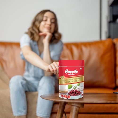 Image of Happilo Californian Premium Sweet Dried Sliced Cranberries 200g (Pack Of 3), Rich in Antioxidants and Vitamins, Natural Tangy Sweet Flavor Dried Fruit