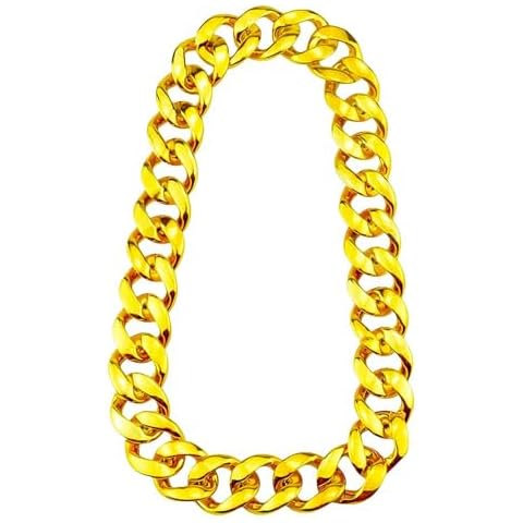 Huture 90s Punk Style Gold Chain Necklace Cover