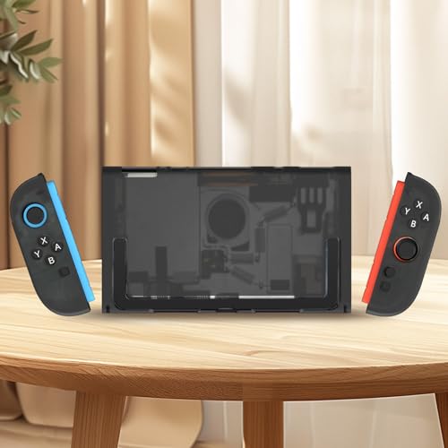 Image of Transparent Replacement Housing Shell for Nintendo Switch 2 (2025) | Custom Clear Back Cover Plate & Controller Faceplate Shell with Decorative Strips DIY Accessories for Switch 2 Game Console