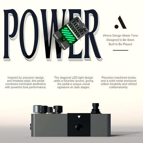 Image of AKLOT 7-Band Equalizer Guitar Pedal: Precise Frequency Shaping, (100Hz 200Hz 400Hz 800Hz 1.6kHz 3.2kHz), Compact Mini Electric EQ Guitar Pedal with True Bypass, NEON Spectrum
