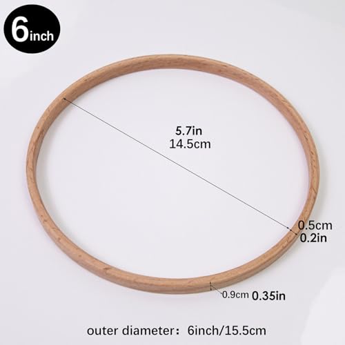 Aro para manualidades de madera reutilizable kit de 10 piezas para coronas 5