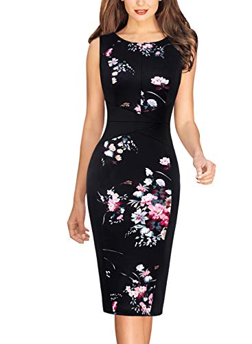 Image of VFSHOW Womens Front Zipper Work Business Office Bodycon Dress Elegant Professional Career Church Party Pencil Sheath Dress