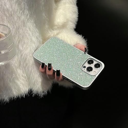Coque iPhone diamant et strass luxueux étui de protection brillant antichoc premium vert