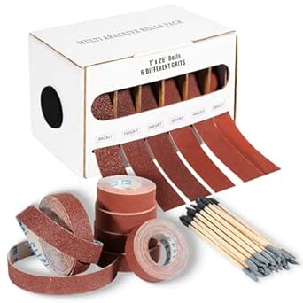 Libraton Emery Cloth Roll Set, Abrasive Sandpaper Rolls, Boxed Multi