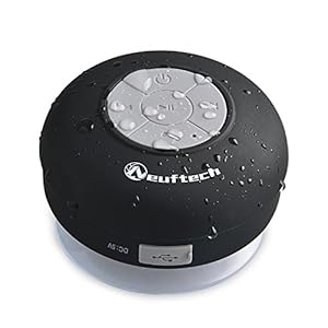 Neuftech Wireless Bluetooth 3.0 luidspreker, waterdicht voor IOS/Android mobiele telefoon, iPhone 7/6s/6/5s/5se/5c/4s, Samsung Galaxy S7/S6/S5/S4, mini speaker met microfoon voor douche, keuken, kantoor, auto, zwart