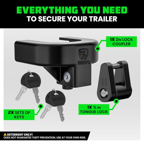 image for Rhino USA Trailer Hitch Lock Kit (for 2