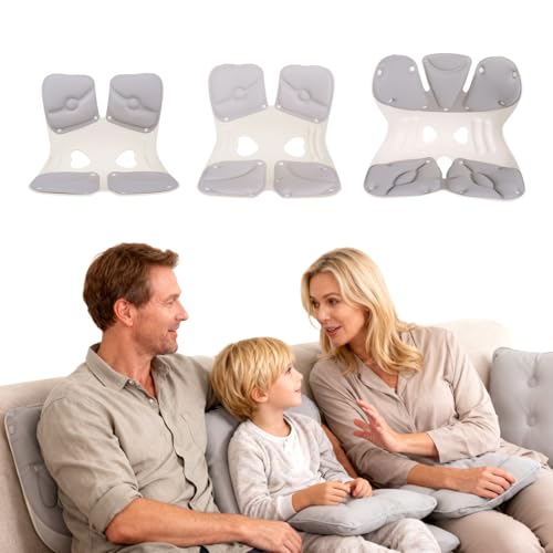 D DITALON 3 PCS Ergonomic Back and Lumbar Support Pillow for Office Chair, Legless Floor Seat with Back Support and Detachable Cushion, Office Chair Posture Corrector for Family Sets