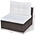 vidaXL Conjunto de Muebles de Jardín 5 Piezas Ratán Sintético Marrón Juego...
