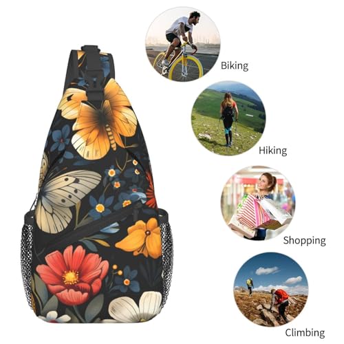 Bolso tipo bandolera con estampado de mariposas miniatura 6