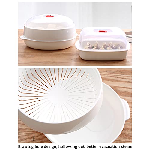 Pysul Microwave Steamer With Lid, Heating Dish, Vegetable Drain Steamer With Lid And Tray, Kitchen Microwave Cooker, Kitchen Steaming Utensils, Food Container, Microwave Cookware Kitchen Supplies #TOP7