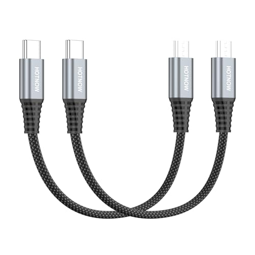 Image of HOTNOW 15cm USB C to Micro USB Cable 2Pack, 0.15m USB Type C to Micro USB Cords Fast Charging and Data sync