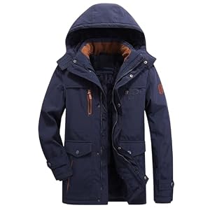 Generisch Winterjacke Herren Wintermantel Parka Mit Fell Männer Jacke Winter Übergangsjacke Warm Winterparka Daunenmantel Herrenwinterjacke Jacken Für Lang Große Größen Mantel Warme Herbst Fellkapuze