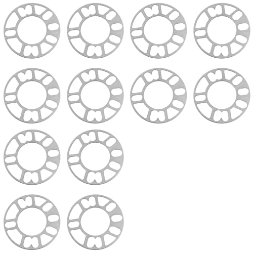 Entretoises de roue 12 pièces cales en aluminium 5mm universelles auto