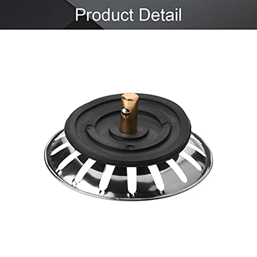 Colador y tapón para fregadero de acero inoxidable 79mm miniatura 4