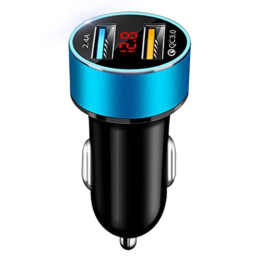 Ashley GAO Accessoires de Voiture Double Affichage numérique USB Chargeur de Voiture Allume-Cigare Portable avec Affichage LED Chargeur de Voiture Cover