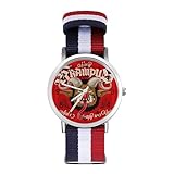 Merry Krampus Nylon Braided Strap Outdoor Sport Business Wrist Watches Easy Reader Work Casual Watch