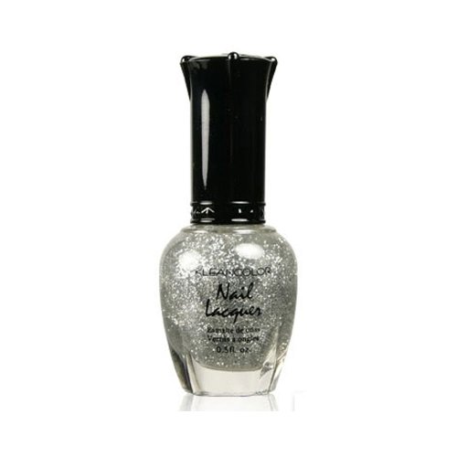 1 Kleancolor Nail Polish Lacquer #27 Silver Glitter Manicure + Free Earring Gift