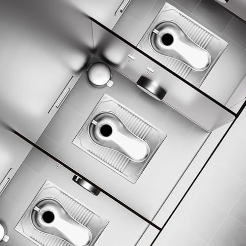 Premium Squat Toilet Set, 304 Stainless Steel, Odorless, Complete with Tank for Public Bathrooms,E,B miniatura 6