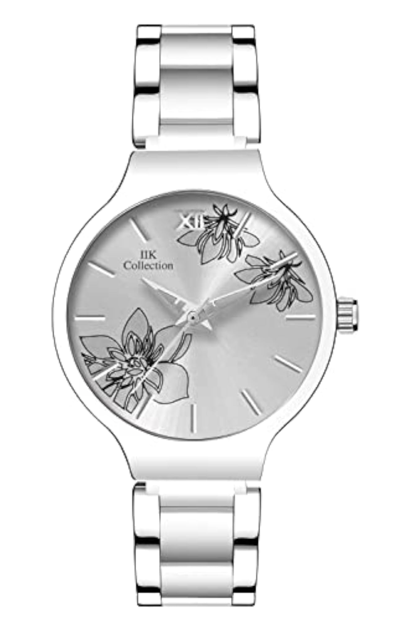 Women's Round Studded Dial Quartz Watch