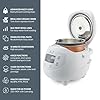 Yum Asia Panda Mini Rice Cooker With Ninja Ceramic Bowl and Advanced Fuzzy Logic (3.5 cup, 0.63 litre) 4 Rice Cooking Functions, 4 Multicooker functions, LED display, 220-240V (Arctic White)