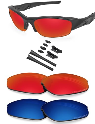 Image of BLAZERBUCK Anti-salt Polarized Replacement Lenses for Oakley Flak Jacket OO9008-2 Pairs
