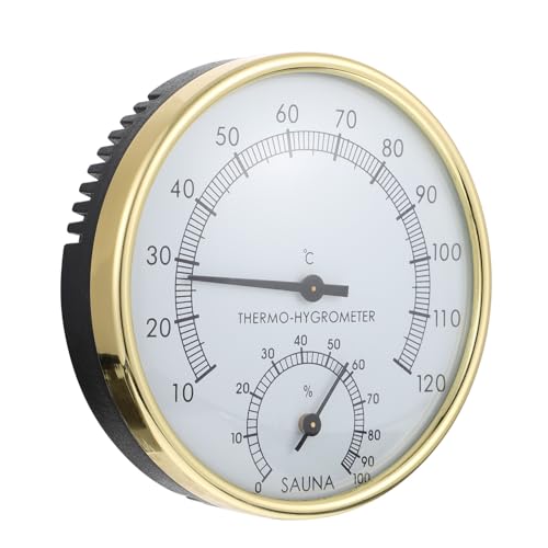 HYTROVE Termómetro Higrómetro para Sauna y Uso Interior Práctico y Ligero Diseño con Indicador Fácil de Leer Grados Celsius Accesorio Multipropósito para Controlar Temperatura y Humedad