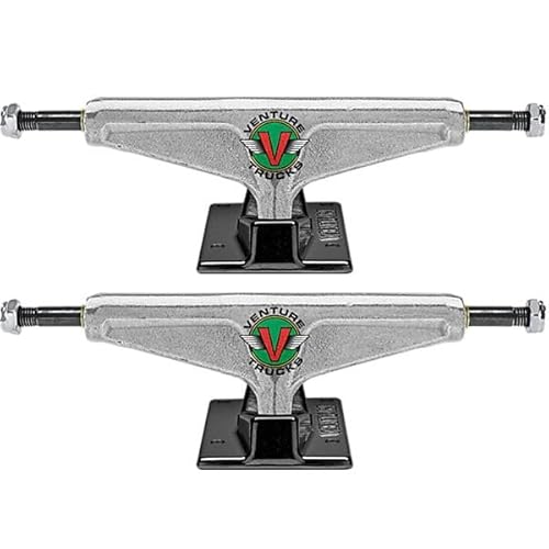 Venture Trucks V-Hollow OG Wings Low Polished/Black Skateboard Trucks - 5.0
