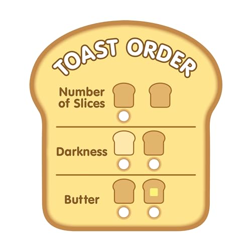 Melissa & Doug Bread and Butter Toaster Set (9 pcs) - Wooden Play Food and Kitchen Accessories - image 4