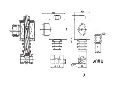 Válvula solenoide de acero inoxidable de 3 8in y 300 grados 6