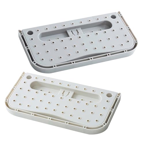 Alipis 2pcs Wall Mounted Shoe Organizer Foldable No Drill Suction Cup Storage Rack for Shoes Umbrellas Bags Space Saving Hanging Holder for Mudroom Living Room