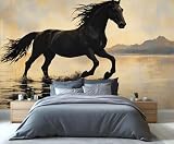 FELIAOQ - Horse Wallpaper, Abstract Horse Mural, Wild Animal Mural Wallpaper for Living Room Bedroom Decor Murals - 55' W x 28' H (Not Peel Stick)