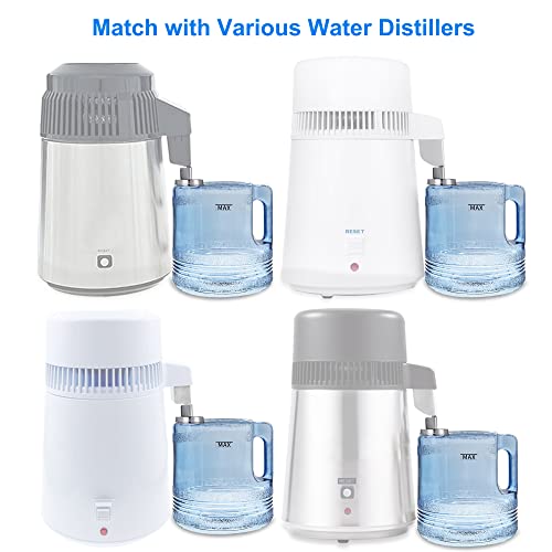 xcivi 1 Gallon/ 4L Water Container for Distiller, Replacement Collection Bottle, Portable Plastic Gallon Pot Water Canteen, Compatible with Megahome and Other Countertop Water Distiller - Thumbnail 6