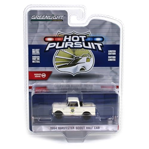 Truck 1/64 1964 Harvester Scout Half Cab California Highway Patrol miniatura 2