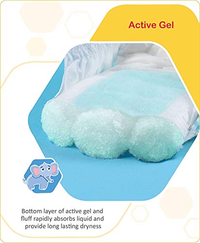 Image of Babyhug Advanced Soft Infant Diaper Pants, Small (4 To 8 Kg) - 84S Pack, 1 count