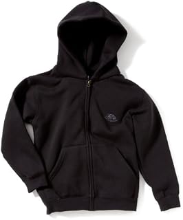 Fruit of the Loom Unisex Kids Zip front Classic Hooded Sweat, Black, 5-6 Years (Manufacturer Size:26)