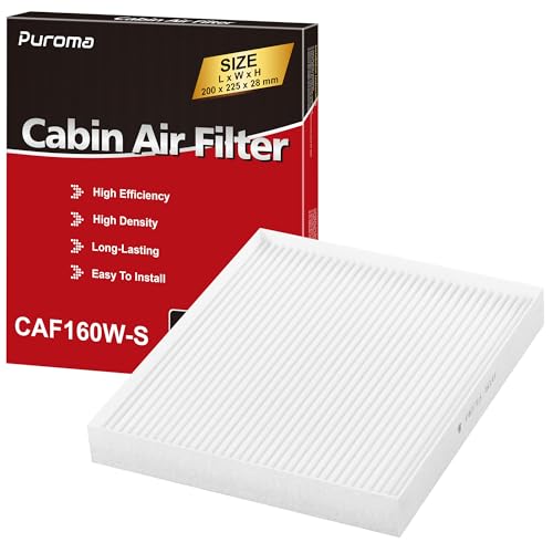 Puroma Cabin Air Filter, Compatible with CF12160, CAF1948P, Hyundai Kona 18-23, Tucson 16-21, Veloster 19-21, Venue 20-24, KIA Seltos 21-24, Soul 20-24, Sportage 17-22