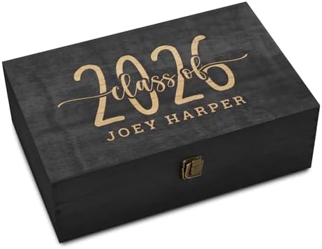 Personalized Graduation Keepsake Box 2026 Custom Engraved Wooden ...