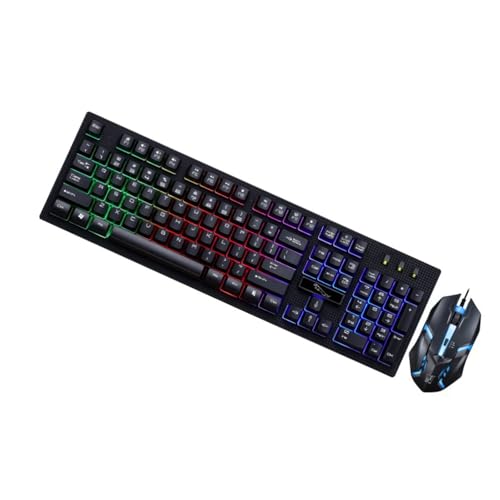 Clavier et souris mécaniques IMIKEYA avec éclairage LED dynamique pour un confort de jeu