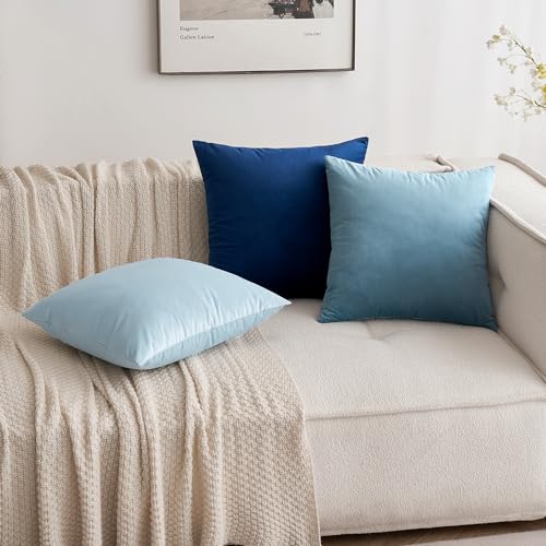 Image of MIULEE Pack of 2, Velvet Soft Soild Decorative Square Throw Pillow Covers Set Cushion Case for Sofa Bedroom Car 12 x 20 Inch 30 x 50 cm
