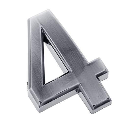 FLAMEER Autocollants Autocollants De Plaque De Signe D'adresse De Numéro De Maison Stickers De Maison Pour La Boîte Aux Lettres De Condo Hôtel Appartement Arg - Numéro 4