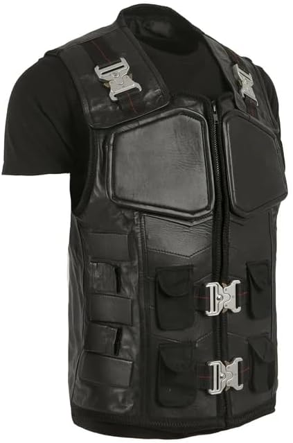 Unisex Trinity Blade Costume Vest for Cosplay - Military Style Leather Tactical Vest - Image 2