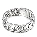 Ayoiow Bracelet Acier Inoxydable Homme Bracelet Chaîne Gourmette en Argent Argent Breloques Bracelets 22CM Style-6