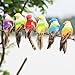LWINGFLYER 12pcs Fake Birds Realistic Artificial Feathered Birds Ornament Sparrow with Wire Feet for Arts and Crafts & Decoration (Model - L15)