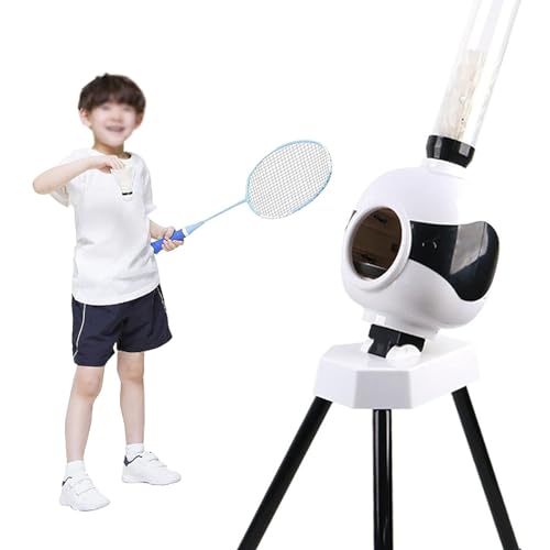 YLANMEI Automatische Badminton-Serviermaschine, Badminton-Werfer und Badminton-Roboter-Selbsttrainingsgerät, geeignet für Anfänger, Indoor- und Outdoor-Training