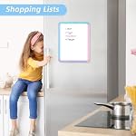 VUSIGN Small White Board Dry Erase, 8.5'' x 11'' Dry Erase Board, Mini Whiteboard with Markers for Fridge, Wall, Locker