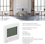 Thermostat de base électrique, Thermostat programmable avec LCD Affichage, Thermostat intelligent haute précision pour système de chauffage électrique