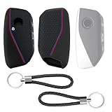 Schlüsselhülle für BMW Schlüssel Hülle - 2 Autoschlüssel Hülle, Schlüsselschutz für BMW Key Cover, Schutzhülle Schlüssel aus Silikon für X1/X5/X6/X7 Series Schlüsselhalter, mit 2 Schlüsselanhänger