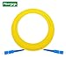 Fibergaga-5m(16ft) OS2 SC to SC Fiber Patch Cable, Single Mode, Simplex, Length Option: 0.5M(1.6ft)-100m(328ft) 9/125µm 2.0mm Diameter Fiber Optic Cable, OS1/OS2 Compatible